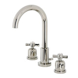 Kingston Brass Fsc8929Zx Millennium Widespread Bathroom Faucet, 5-3/8 Inch In Spout Reach, Polished Nickel