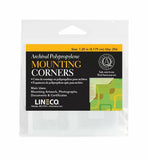 Lineco Archival Polypropylene Mounting Corners, Self Adhesive Clear Photo Corners, Acid-Free, 1.25 Inches, Mounting Artwork, Pho