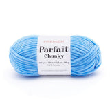 Premier Parfait Chunky Yarn, Super Bulky, Ideal for Knitting & Crocheting, Chenille, Blue, 3.5 oz, 131 Yards