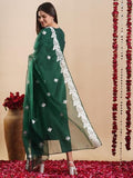 Gosriki Women'S Rayon Blend Embroidered Straight Kurta With Pant & Dupatta (Heena Green-Vks01-Gs_Xl_Green_X-Large),Green,,B0D9YVRPNR