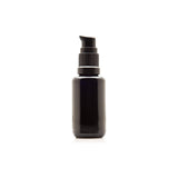 Infinity Jars 30 Ml (1 fl oz) Refillable Ultraviolet Black Glass Pump Bottles Leak-Proof Travel Containers for Toner, Sanitizer,
