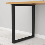 DR.IRON Metal Black Table Legs 28''H*24''W, Heavy Duty Desk Legs for Dinning, Coffee, Kitchen Table (Without Boards), Set of 2