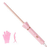 HIRAY 3/8 Inch Curling Iron,9mm Tiny Curling Wand,Ceramic Small Barrel Curling Iron with Adjustable Temperature,Fast Heating,for