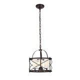 Elegant Lighting Living District Indoor Modern Home Decorative Bright Ceiling Wren Collection Pendant D15.8 H17.3 Lt:3 Dark Copp