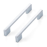 Ravinte Decor 20 Pack Kitchen Cabinet Handles 3.75 Hole Center Wide Foot Drawer Pulls - Polished Chrome Cabinet Pulls Solid Kitc