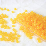 Jabrand 240pcs Glass Beads for Bracelets, 6mm Round Glass Beads for Jewelry Making DIY Crafts (Yellow)