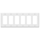 ENERLITES Decorator Light Switch or Receptacle Outlet Wall Plate, Size 6Gang 4.50 x 11.81,Polycarbonate Thermoplastic, 8836W