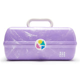 Caboodles OnTheGo Girl Makeup Box, Lavender Marble, Hard Plastic Makeup Organizer Box, BuiltIn Mirror, Secure Latch for Safe