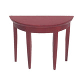 Miniature Wood Side Table Dollhouse Tea Table Half- Round Table Model 1: 12 Scale Miniature Accessories for DIY Dollhouse Furnit