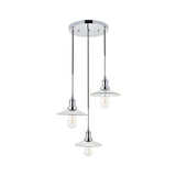 Living District Indoor Modern Home Decorative Bright Ceiling Waltz 3 Light Chrome Pendant