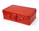 Jayco Stainless Steel Bank Locker Box/Cash Box/Jewellery Box Rectangle (22 X 15 X 7 cm, colorcoated) (Red)