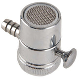 Avalon 20521 Faucet Aerator Water Filter Adapter with Diverter 1/8 Inch to 1/4 Inch Barb, Polished Chrome Finish, 1Pack