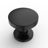 Amerdeco 10 Pack Matte Black Round Cabinet Pulls, 5 Inches, Single Hole, Easy to Install, Stainless Steel, Zinc, Ambidextrous, B