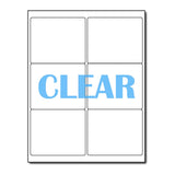 Crystal Clear Shipping Labels for Laser Printers - 4 x 3 1/3 - 6 per Sheet - 10 Sheets / 60 Labels