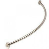 Homebasix SDCSRBN Adjustable Curved Shower Curtain Rod, Steel, Brushed Nickel