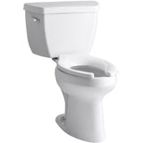 Kohler 3493-T-0 Highline Classic Comfort Height Two-piece elongated chair height toilet with tank cover locks
