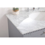 Elegant Decor Indoor Modern Under Sink Bathroom Fixtures Storage Organizer Cabinet 48 Inch Single Bathroom Vanity - Teak