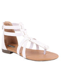 Shoetopia Girls White Gladiator Flats Sandal-Eu41,White,4,B09NBH6YQB