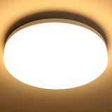 Lepro 8.7 inch 15 watt Flush Mount LED Ceiling Light Fixture for Bathroom Waterproof Soft Warm White 3000 Kelvin 1250 Lumen 120