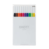 uniball EMOTT Fineliner Pens, Fine Point (0.4mm), Assorted Ink, 10count, Solid Colors