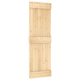 vidaXL Flat Door NARVIK 27.6inch x 82.7inch Solid Pine Wood (Untreated)