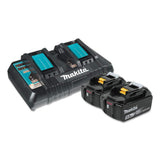 Makita BL1850B2DC2 18V LXT Lithium-Ion Battery and Dual Port Charger Starter Pack (5.0Ah)