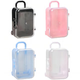 BaaSid 4PCS Mini Plastic Travel Suitcase Candy Box Suit for Doll Wedding Party Decoration,Doll Suitcase, Mini Luggage,suitcase G