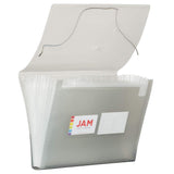 JAM PAPER Accordion Folders 13 Pocket Plastic Expanding File Letter Size 9 x 13 Smoke Grey Sold Individually