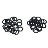 Dopro 20* Guitar Input/Output Jack Socket Nut and Washer - Metric Jack Nuts for Import Guitars - Black