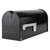 Black Post-Mount Mailboxes for Outside, RAINHOL Metal Mailbox, Galvanized Steel Outside Mail Boxes, Medium Capacity, 19 x 8.7 x
