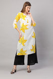 Anni Designer Women'S Cotton Blend Kurta (Kt-Cot-10093_Blue_Yellow_Medium),Yellow,M,Cotton Blend,Regular,kurta