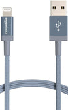 Amazon Basics USB-A to Lightning Charger Cable, Nylon Braided Cord, MFi Certified Charger for Apple iPhone 14 13 12 11 X Xs Pro,