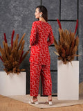 Gosriki Women'S Rayon Blend Bandhej Printed Ethnic Co-Ord Set (Nesta Red-Jn-Gs_L_Red_Large),Red,,B0D4ZHMVKT