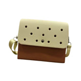 Merishopp Beach Holes Bag Versatile Simple Crossbody Handbag For Dating Party Holidays Caramel Beige