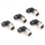 CEKER 5/32 Elbow Male Push Fittings, 90 Degree, 5/32 Od x 1/4 NPT, Air & Water, 5 Pack