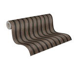 A.S. Cr ation Wallpaper Wood Panels - Black, Brown - Striped Wood Wallpaper 395.99in x 20.87in Made in Germany - 391093