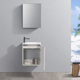 Fresca Valencia 20 Dark Slate Gray Wall Hung Modern Bathroom Vanity W/Medicine Cabinet - Faucet Sold Separately