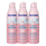 Coppertone WaterBabies Baby Sunscreen Spray SPF 50, Spray On Sunscreen for Babies, Water Resistant, Pediatrician Recommended, 6