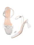 Shoetopia Stylish Embellished Rhinstone Detailed Heels For Women & Girls /Eu36,Silver,3,B0DNXRXSQ2