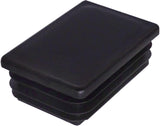(Pack of 4) Rectangular Plastic Plugs 1-9/16 x 2-3/8 (40 x 60 mm), Matt Rectangular Plugs, Rectangular Tube Inserts, Fence Post