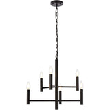 Living District Indoor Modern Home Decorative Bright Ceiling Carmella 6 Lights Pendant In Black