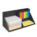 Worison Cube Style Foldable Sticky Notes and Writing Pads with Stationery Pen Holder, Sticky Note Black