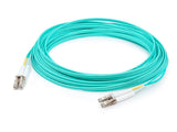 0.5M Lc To Lc Aqua Om3 Duplex Ofnr (RiserRated) Fiber Patch Cable