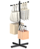 Ansionsol 42-48 Inch Adjustable Height Shopping Bag Rack, Heavy Duty Metal T-shaped Grocery Bag Holder for Retail Stores, Large