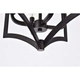 Elegant Lighting Living District Kiera 4 Lights Pendant In Black