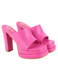 Shoetopia Stylish Solid Pink Block Heels For Women,Pink,4,B0BZPYK3DS