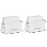 2pcs Rolling Tube Toothpaste Squeezer Toothpaste Seat Holder Stand for Bathroom Accessories(Milky)