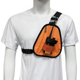 LSENG Radio Chest Harness Shoulder Radio Holster Chest Pack Adjustable Single Radio Pouch Two-Way Radio Holster for Motorola Ret