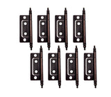 QCAA Durable Steel Non-Mortise Hinge with Final Pins, for Chest, Box, Vintage Cabinet Furniture, 2x0.9, Aged Classic Bronze, Mad
