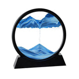 Arthink Moving Sand Art Picture,Liquid Motion 3D Sea Sandscape in Motion Display, Flowing Sand Frame Desktop Art Bookshelves Hom